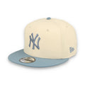 New Era New York Yankees 2-Tone Color Pack 9FIFTY Snapback Hat - Cream/Baby Blue product image 1, provided for visual