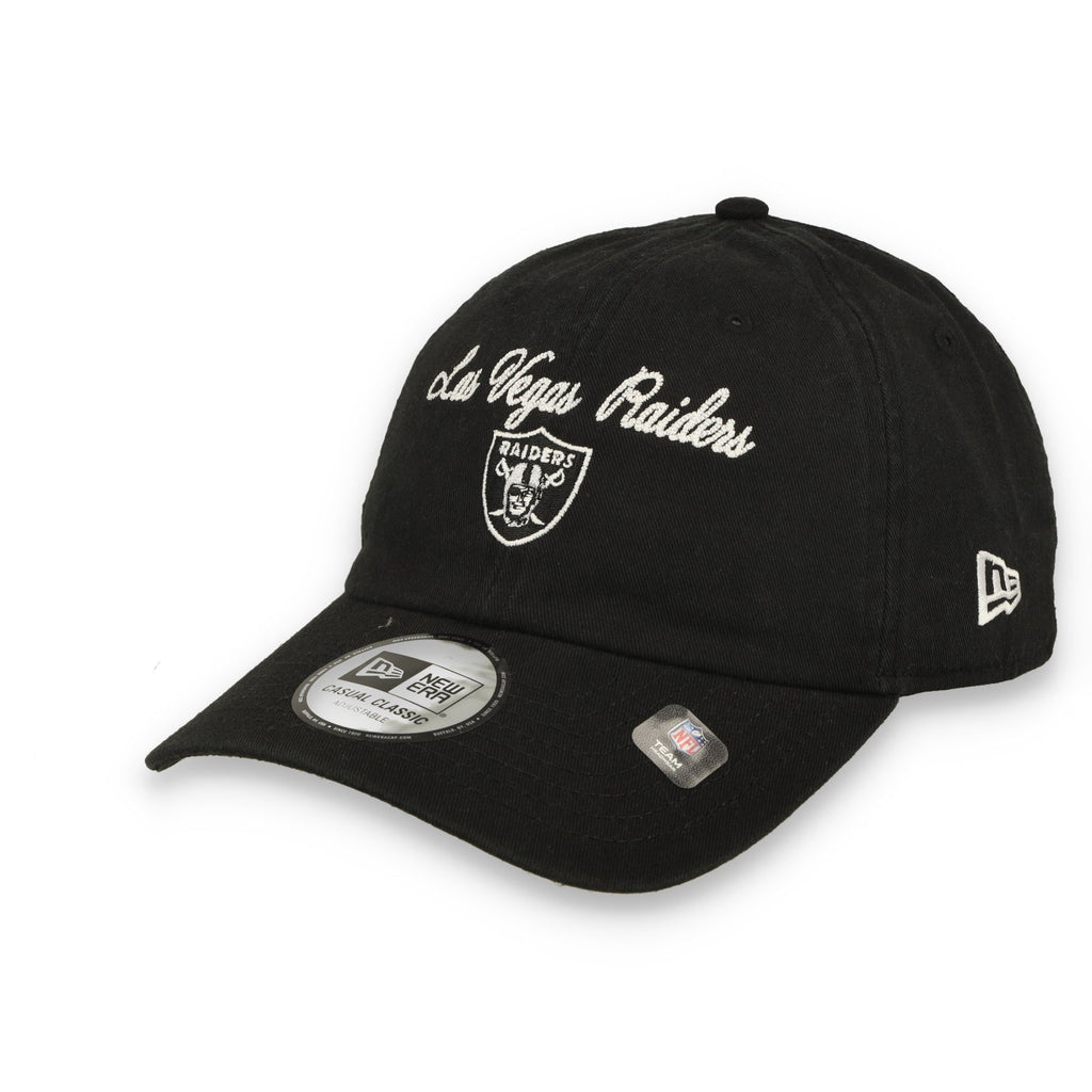 New Era Women Las Vegas Raiders Script Casual Classic Adjustable Hat product image 1, provided for visual reference and