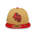 New Era Kids San Francisco 49ers Deceptor 2 59FIFTY Fitted Hat - Optic White/Light Bronze product image 1, provided for