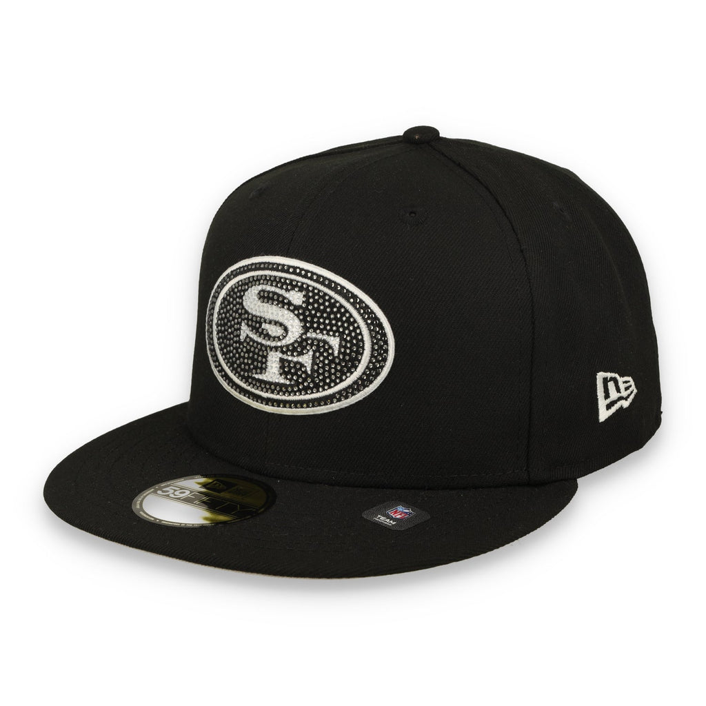 New Era San Francisco 49ers Rhinestone Badge 59FIFTY Fitted Hat - Black product image 2, provided for visual reference and