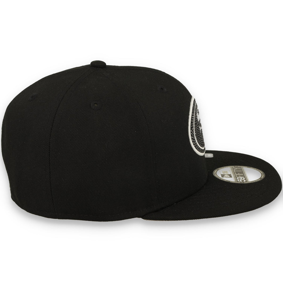 New Era San Francisco 49ers Rhinestone Badge 59FIFTY Fitted Hat - Black product image 5, provided for visual reference and