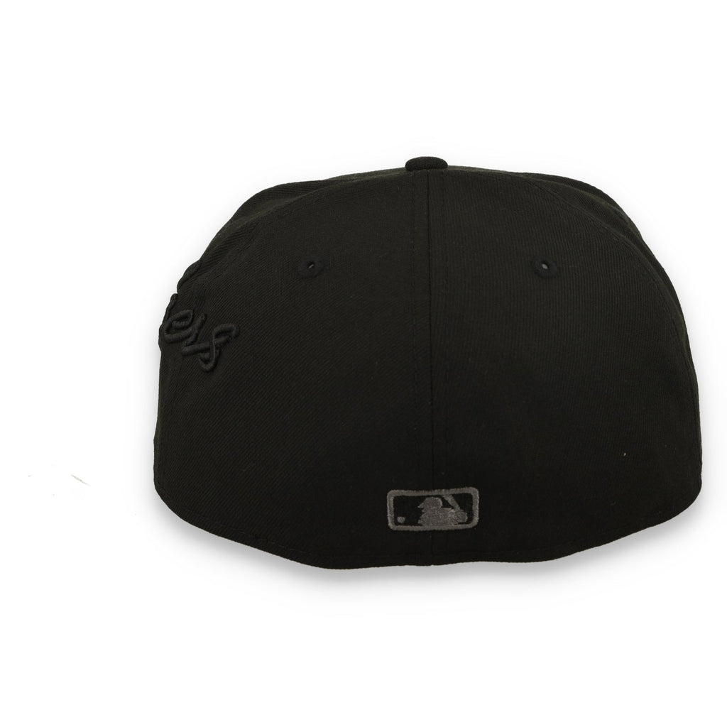 New Era Los Angeles Dodgers Side Script 59FIFTY Fitted Hat - Black product image 6, provided for visual reference and