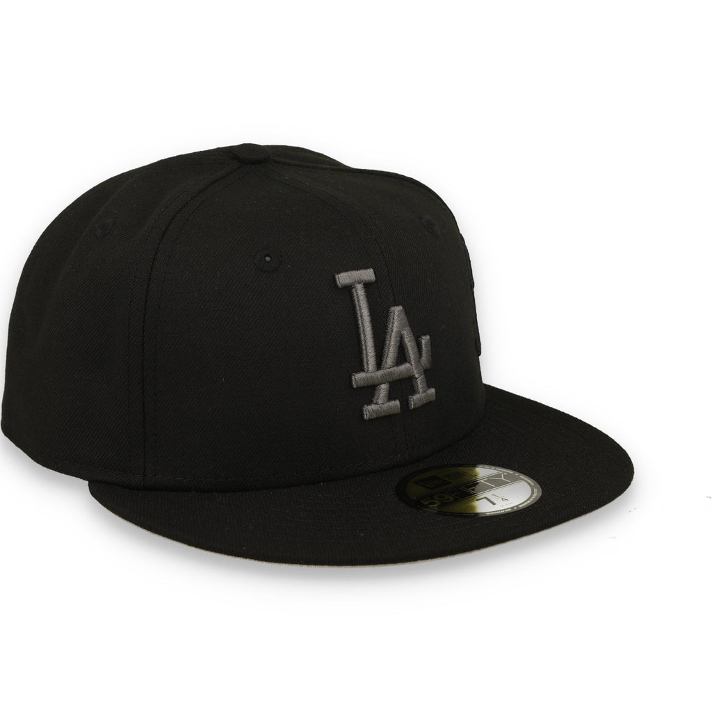New Era Los Angeles Dodgers Side Script 59FIFTY Fitted Hat - Black product image 2, provided for visual reference and