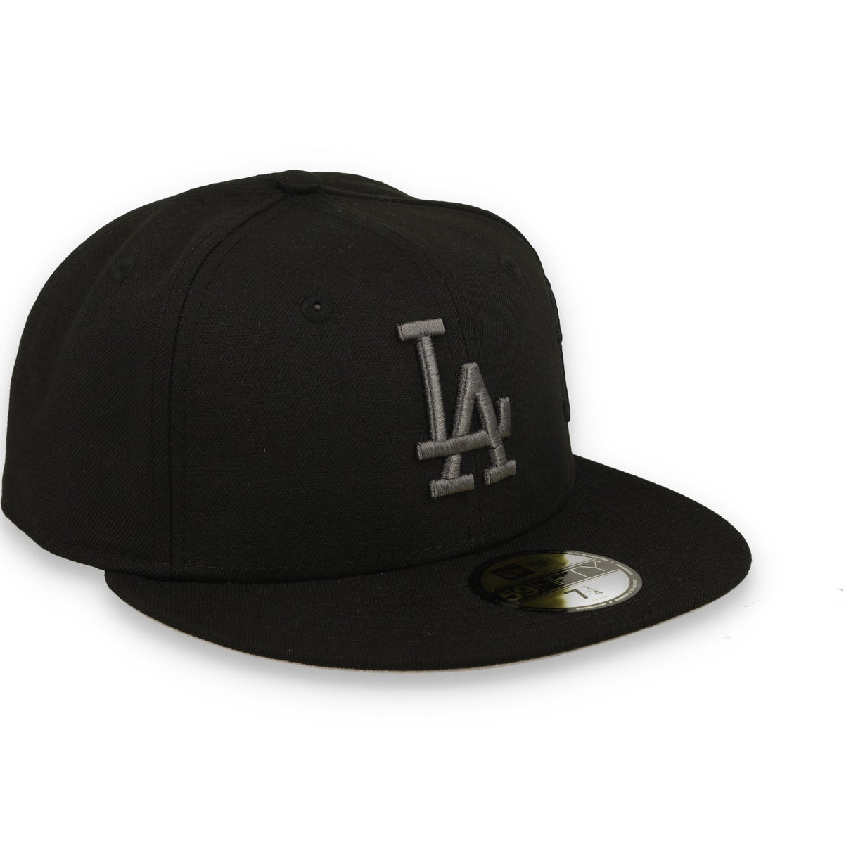 New Era Los Angeles Dodgers Side Script 59FIFTY Fitted Hat - Black product image 2, provided for visual reference and