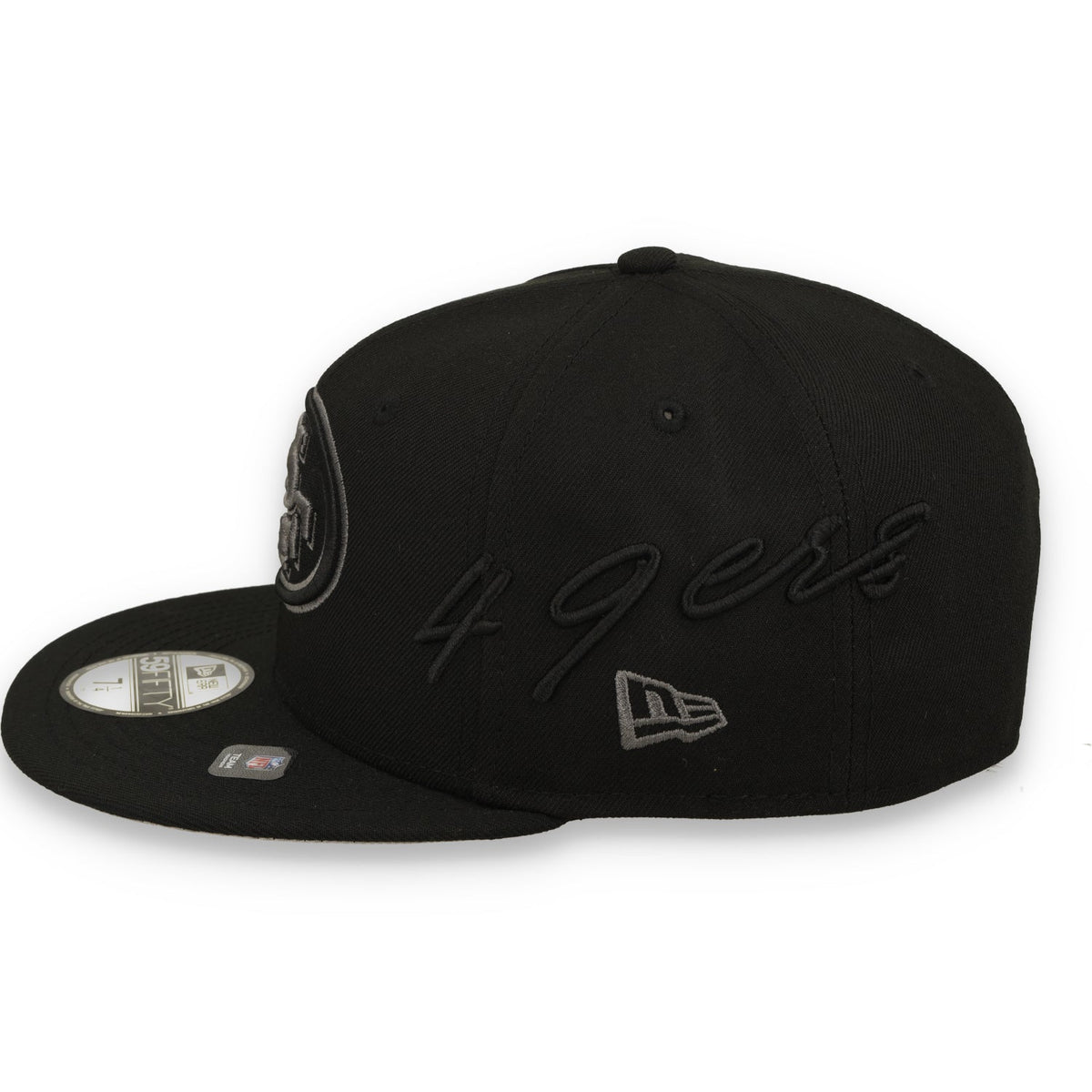 New Era San Francisco Side Script 59FIFTY Fitted Hat-Black product image 4, provided for visual reference and product detail