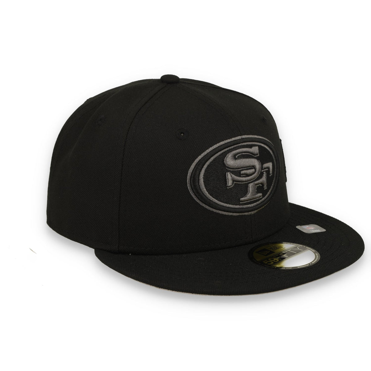 New Era San Francisco Side Script 59FIFTY Fitted Hat-Black product image 1, provided for visual reference and product detail