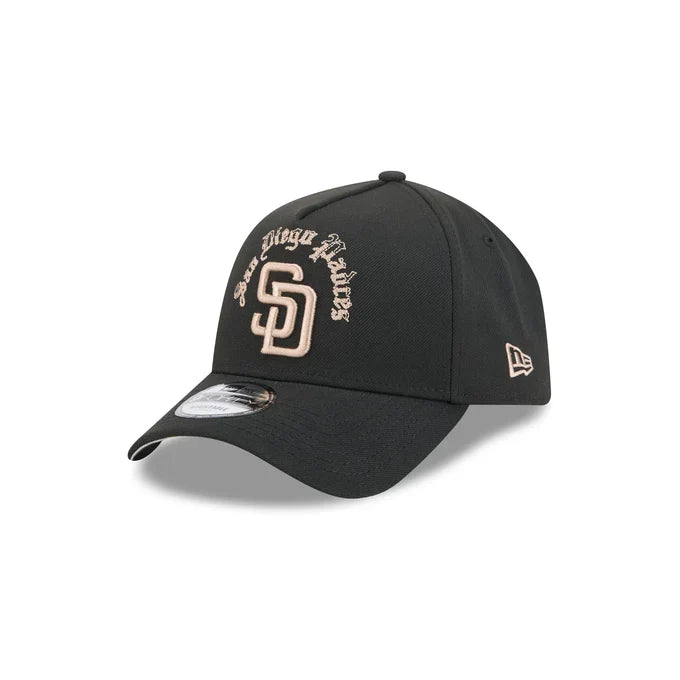 New Era San Diego Padres Gothic Lettering 9FORTY A-Frame Snapback product image 1, provided for visual reference and product