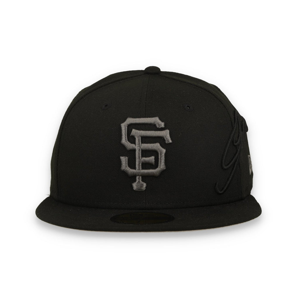New Era San Francisco Giants Side Script 59FIFTY Fitted Hat - Black product image 3, provided for visual reference and