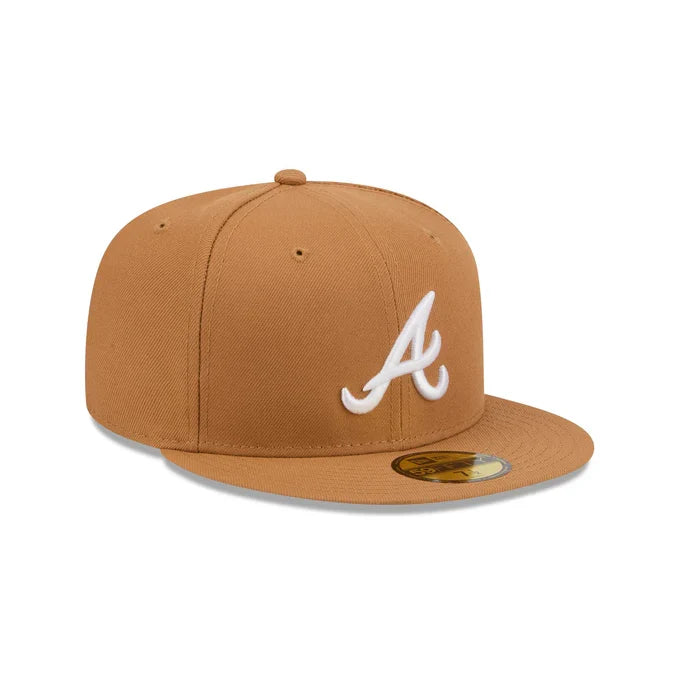 New Era Atlanta Braves Basic 59FIFTY Fitted Hat-Bronze product image 1, provided for visual reference and product detail