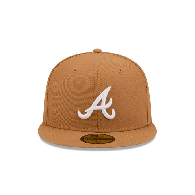 New Era Atlanta Braves Basic 59FIFTY Fitted Hat-Bronze product image 3, provided for visual reference and product detail