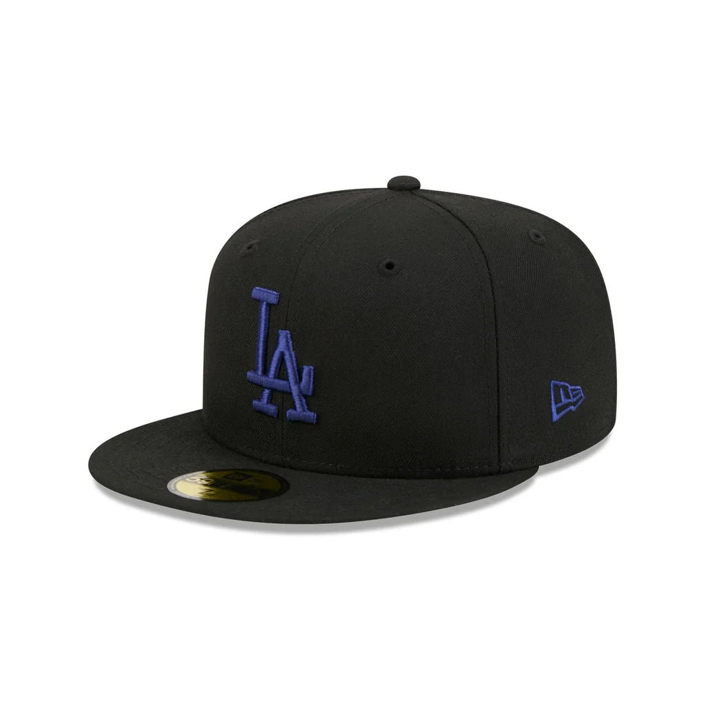 New Era Los Angeles Dodgers 59FIFTY Fitted Hat - BLK/OBS product image 2, provided for visual reference and product detail