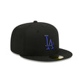 New Era Los Angeles Dodgers 59FIFTY Fitted Hat - BLK/OBS product image 1, provided for visual reference and product detail
