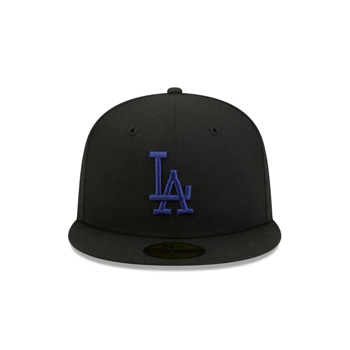 New Era Los Angeles Dodgers 59FIFTY Fitted Hat - BLK/OBS product image 3, provided for visual reference and product detail