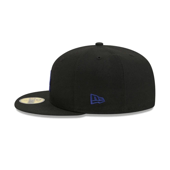 New Era Los Angeles Dodgers 59FIFTY Fitted Hat - BLK/OBS product image 4, provided for visual reference and product detail