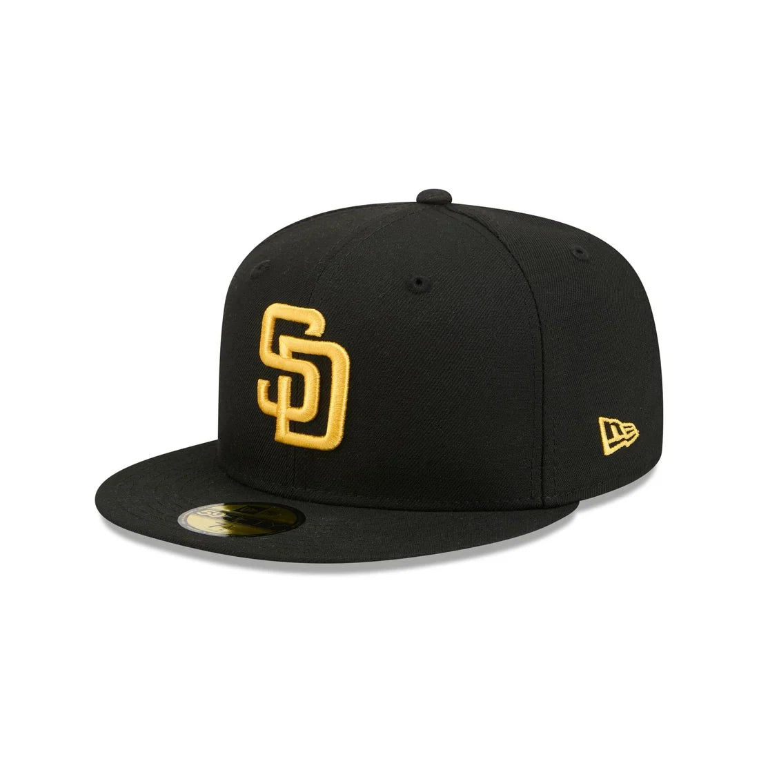 New Era San Diego Padres Black Basic 59FIFTY Fitted product image 2, provided for visual reference and product detail review