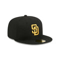 New Era San Diego Padres Black Basic 59FIFTY Fitted product image 1, provided for visual reference and product detail review