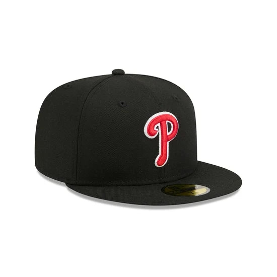 New Era Philadelphia Phillies Black Basic 59FIFTY Fitted product image 1, provided for visual reference and product detail