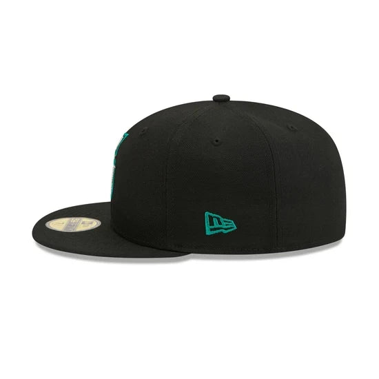 New Era Seattle Mariners Black Basic 59FIFTY Fitted product image 4, provided for visual reference and product detail review