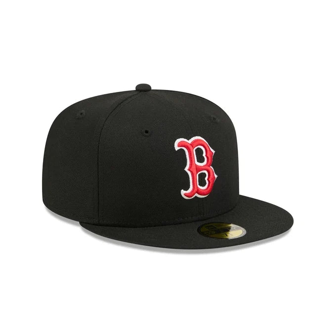 New Era Boston Red Sox Black Basic 59FIFTY Fitted product image 1, provided for visual reference and product detail review