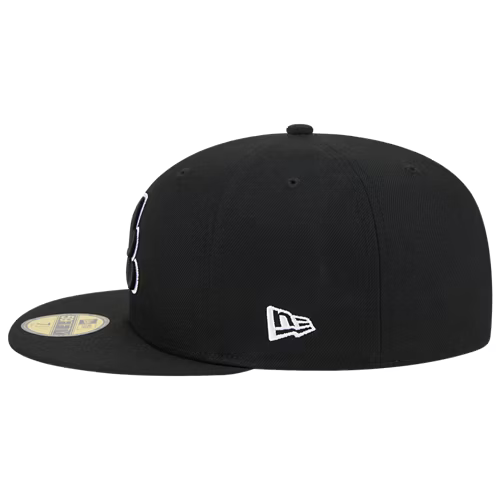 New Era Atlanta Braves Wool 59Fifty Fitted - Black/White product image 4, provided for visual reference and product detail