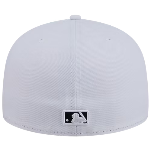 New Era Los Angeles Dodgers 59FIFTY Fitted Hat - White/Blk product image 6, provided for visual reference and product detail