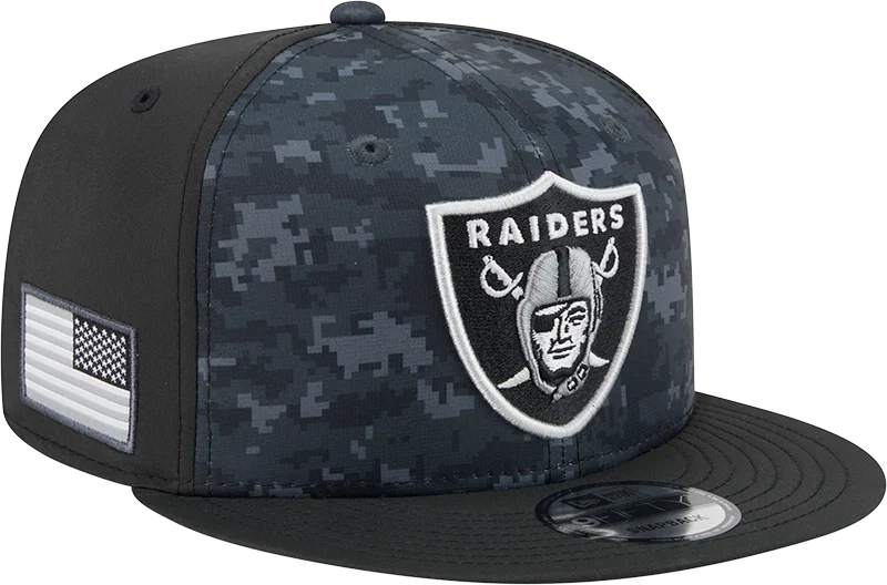 New Era Las Vegas Raiders 2026 Salute to Service 9FIFTY Snapback Hat product image 1, provided for visual reference and