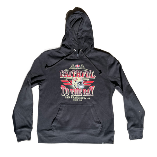 '47 Brand Men San Francisco 49ers Faithful To The Bay Hoodie - Black product image 1, provided for visual reference and
