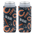 Chicago Bears 12oz Scatter Print Slim Can Cooler product image 1, provided for visual reference and product detail review