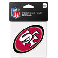 San Francisco 49ers Perfect Cut Color Decal 4" X 4" product image 1, provided for visual reference and product detail review