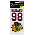 Chicago Blackhawks 4" x 8" Bedard Perfect Cut Decal product image 1, provided for visual reference and product detail review