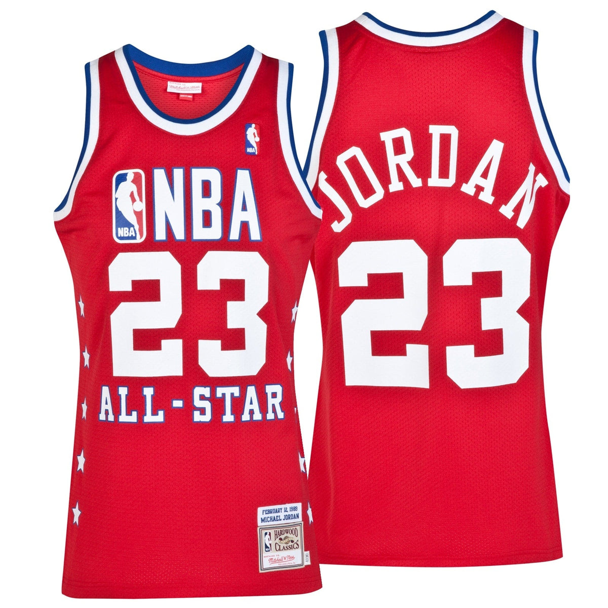 NBA All-Star East Mitchell & Ness Michael Jordan 1989 Authentic Jersey - Red - Men product image 2, provided for visual
