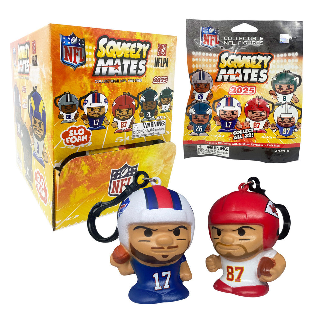 NFL Squeezy Mates Gravity Feed Figurine Mystery Pack 2024-2025 product image 3, provided for visual reference and product