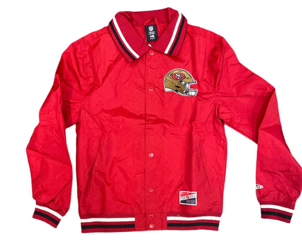 New Era Men San Francisco 49ers Throwback Jacket product image 1, provided for visual reference and product detail review