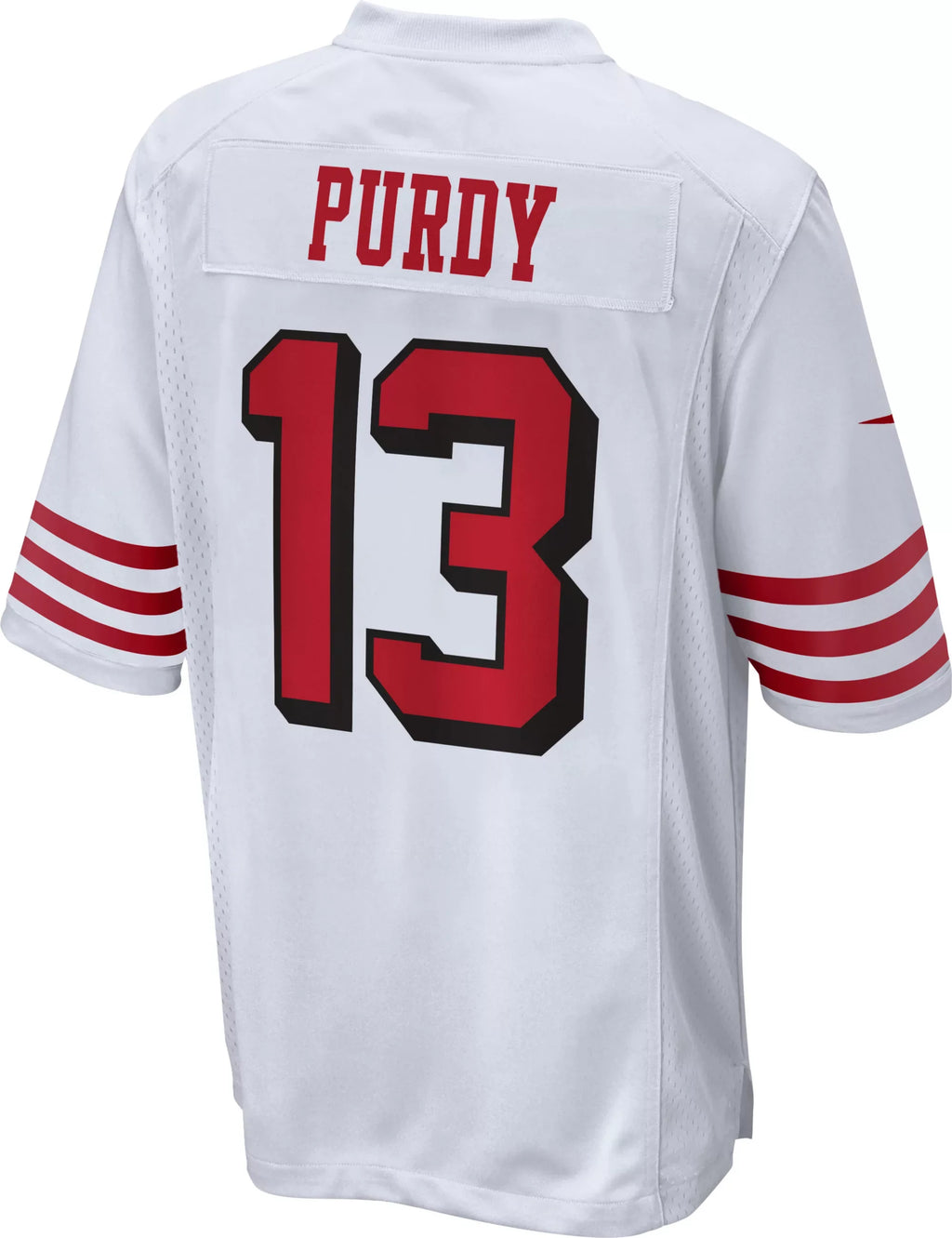 Nike Men San Francisco 49ers Brock Purdy #13 2nd Alternate Game Jersey - White product image 2, provided for visual