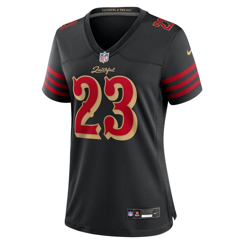 Nike Women San Francisco 49ers Christian McCaffrey #23 2025 Rivalries Game Jersey - Black product image 1, provided for