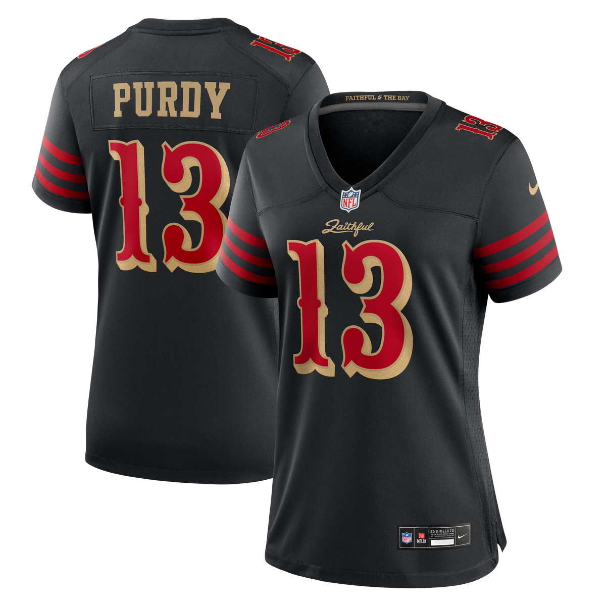 Nike Women San Francisco 49ers Brock Purdy #13 2025 Rivalries Game Jersey - Black product image 3, provided for visual