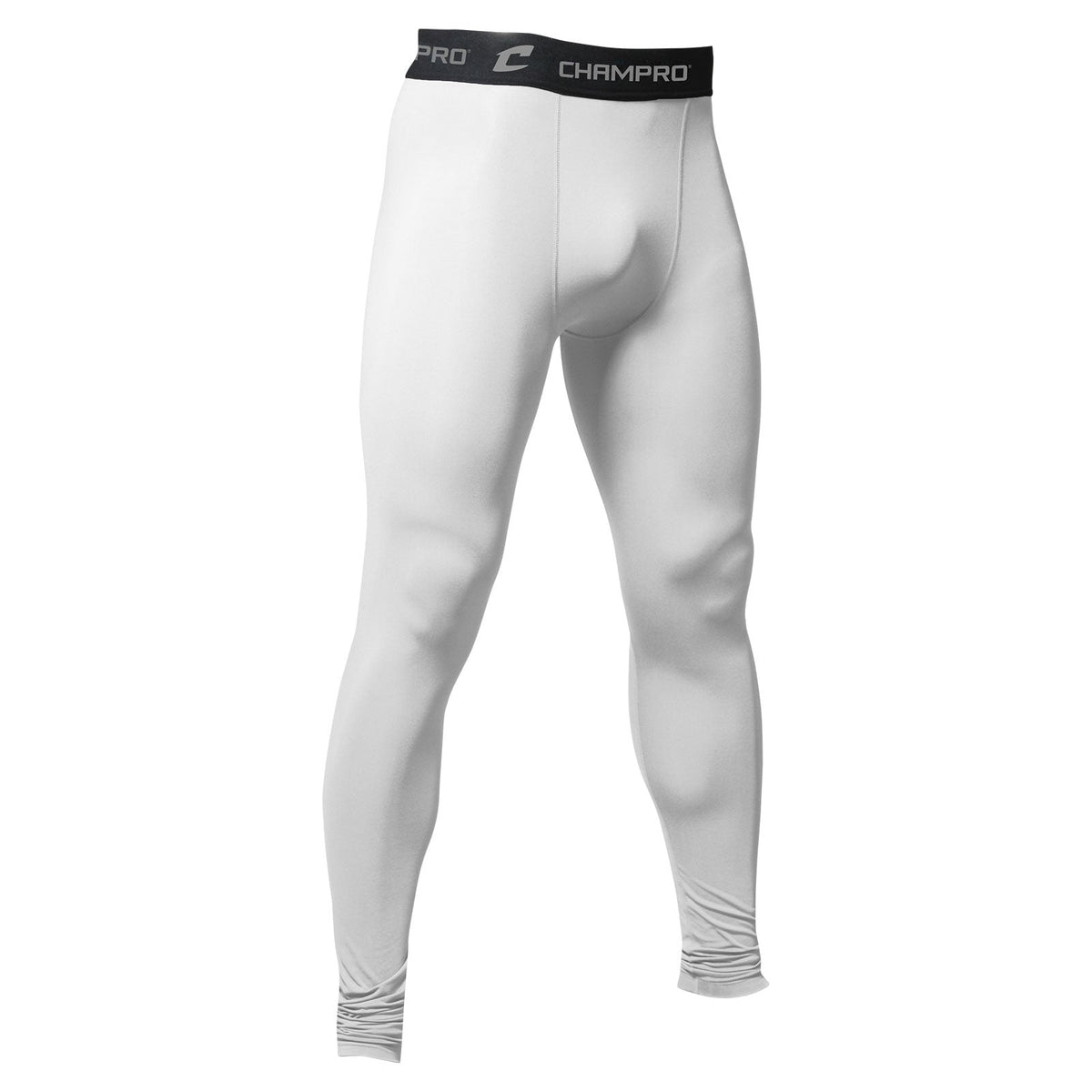 youth Champro Compression Cold Weather Tight Pants-White product image 1, provided for visual reference and product detail