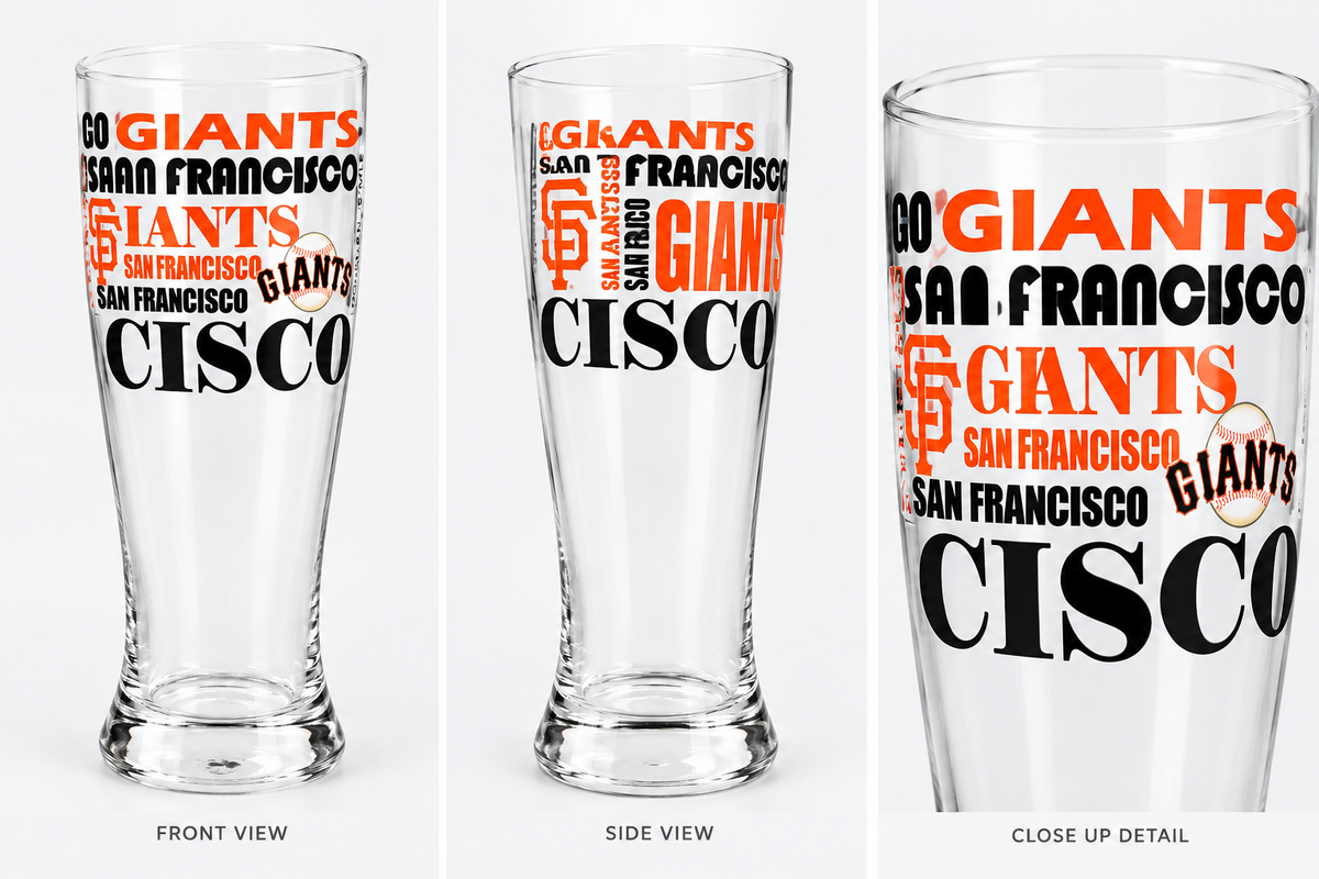 San Francisco Giants 16oz Spirit Pilsner Glass product image 1, provided for visual reference and product detail review