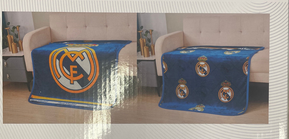 Real Madrid Cloud Soft Reversible Baby Size Blanket product image 2, provided for visual reference and product detail review