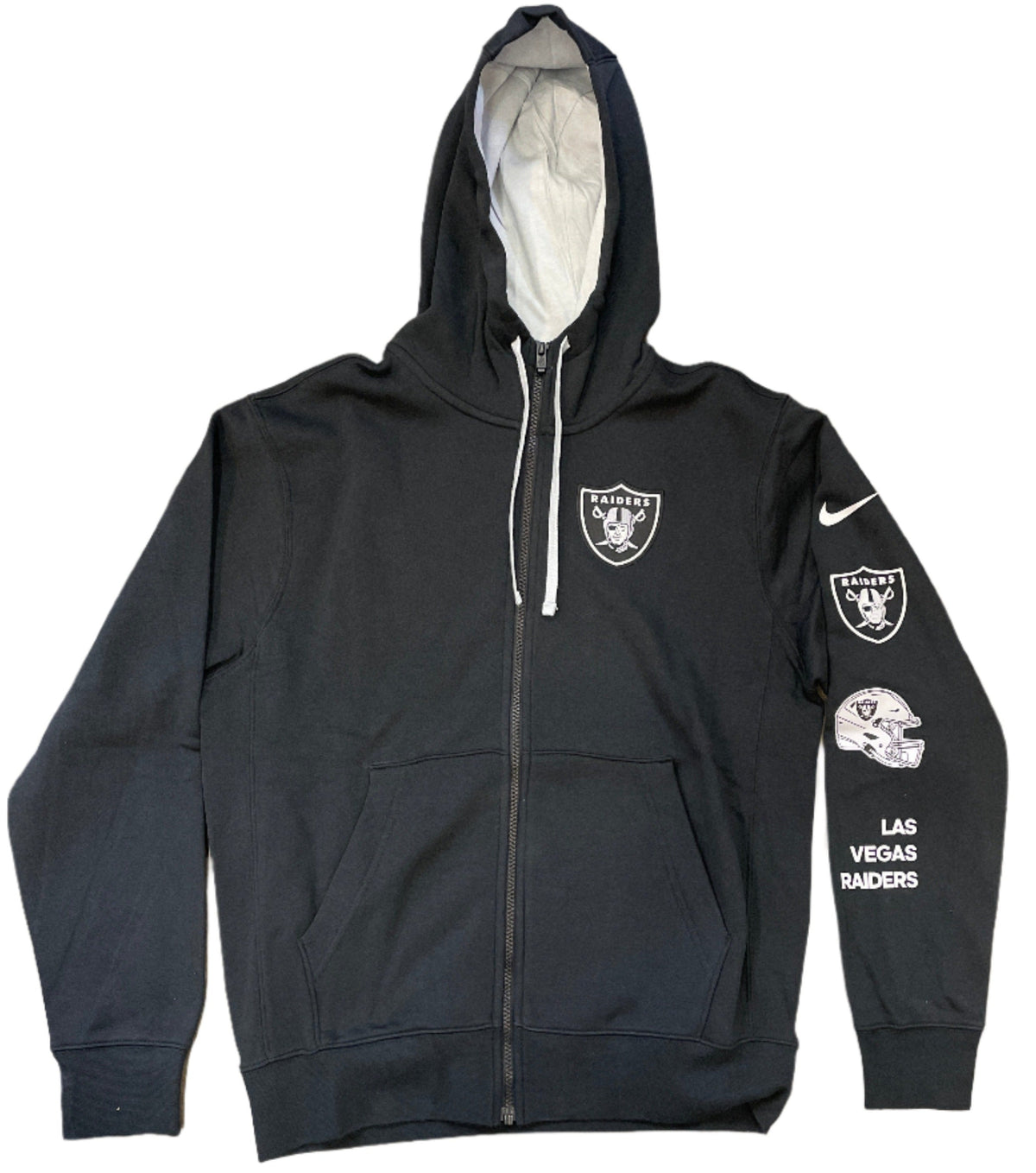 Nike Men Las Vegas Raiders Full-Zip Hoodie-Black product image 1, provided for visual reference and product detail review