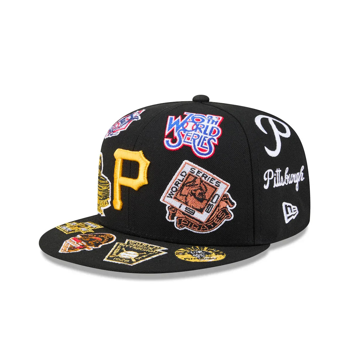 New Era Pittsburgh Pirates All Over 59FIFTY Fitted Hat- Black product image 2, provided for visual reference and product