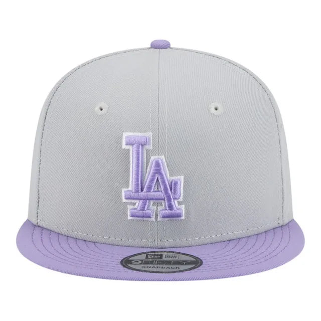 New Era Los Angeles Dodgers 2-Tone Color Pack 9FIFTY Snapback Hat -Gray/Purple product image 3, provided for visual