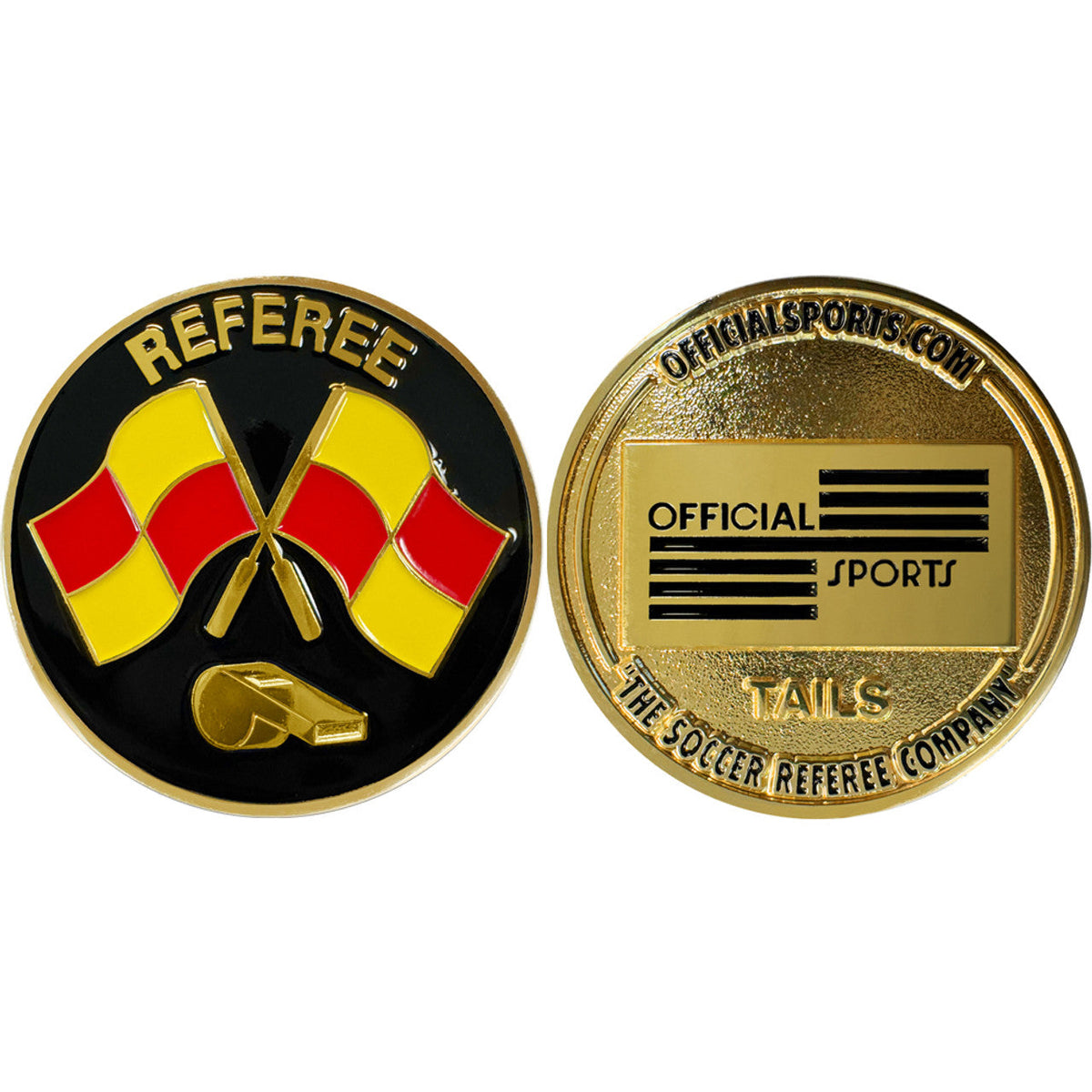 Official Sports Flag And Whistle Flip Coin product image 1, provided for visual reference and product detail review