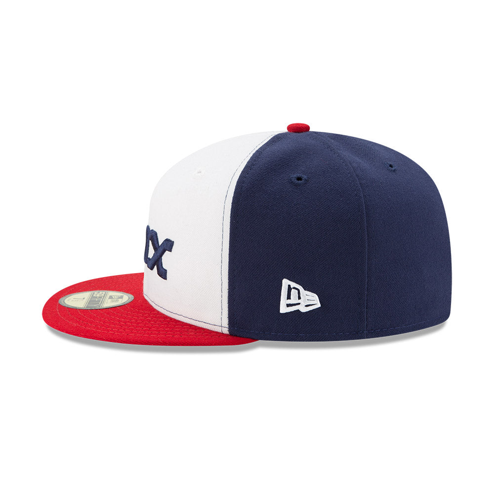 Chicago White Sox Throwback Logo Red/White/Blue 59FIFTY New Era Fitted Hat product image 4, provided for visual reference