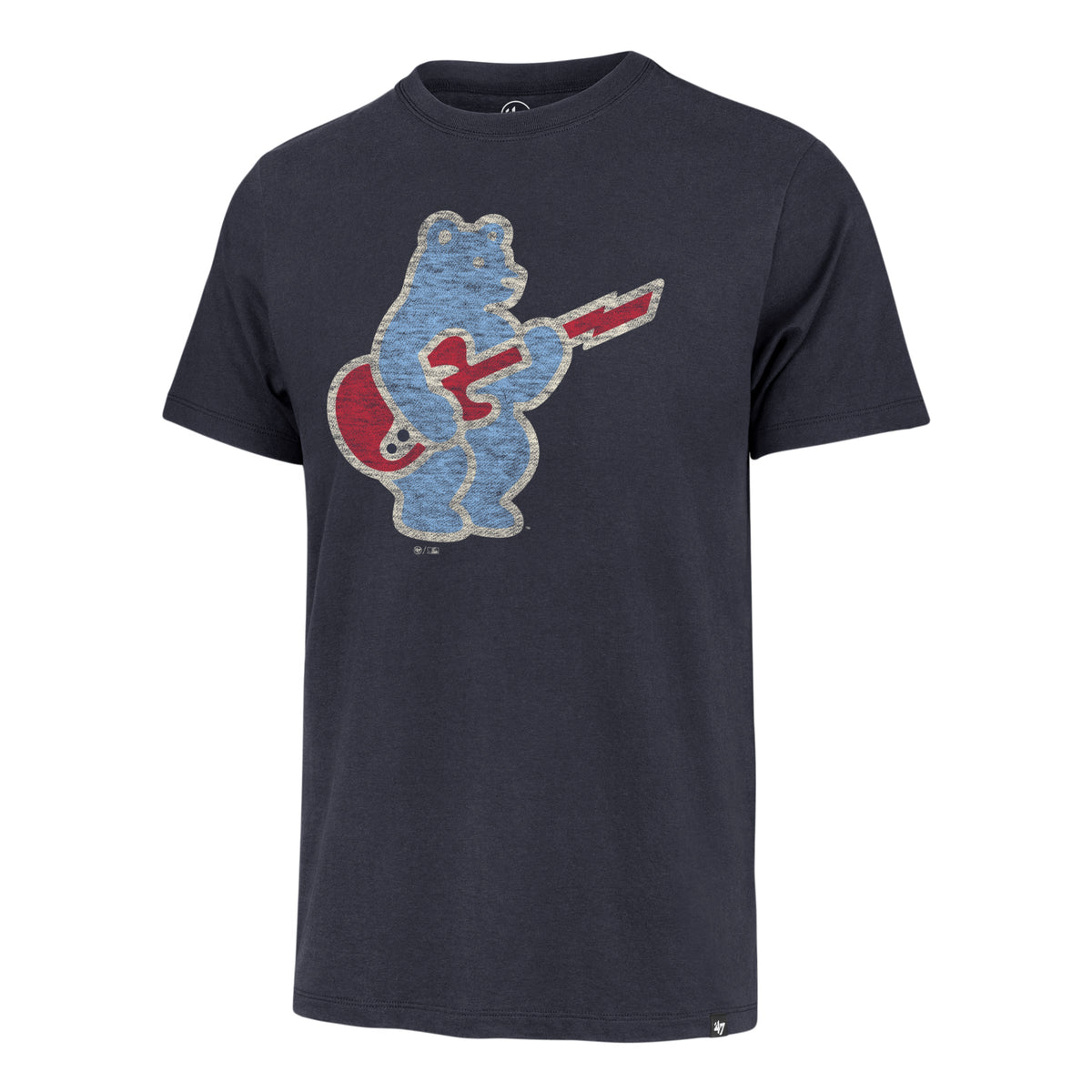 Chicago Cubs '47 Atlas Blue Premier Franklin Blues/Rock Bear T-Shirt product image 1, provided for visual reference and