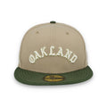 New Era Oakland Athletics 59FIFTY Fitted Hat- Camel product image 1, provided for visual reference and product detail review