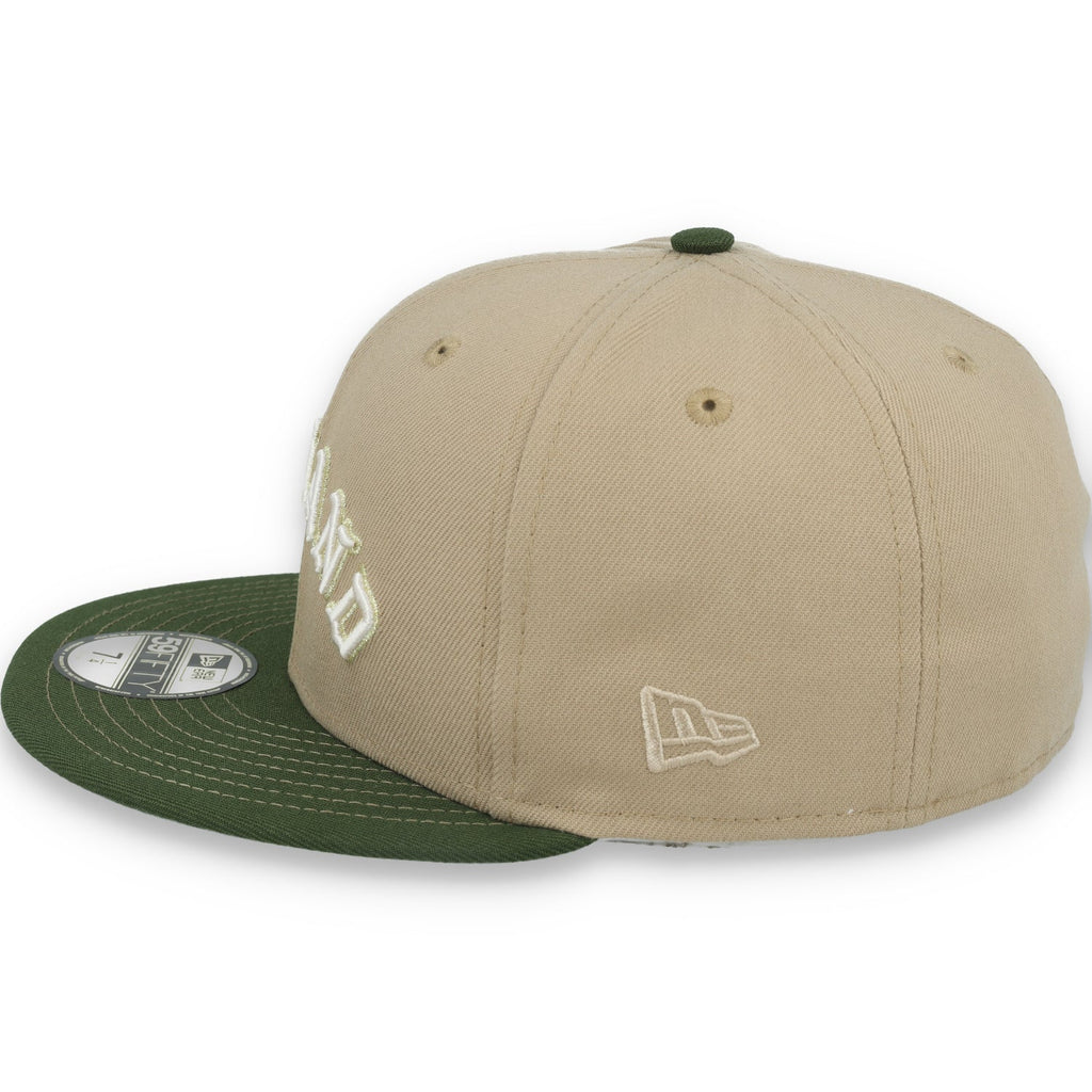 New Era Oakland Athletics 59FIFTY Fitted Hat- Camel product image 3, provided for visual reference and product detail review