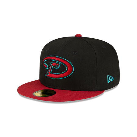 ARIZONA DIAMONDBACKS Authentic Collection Road 59FIFTY Fitted- BLACK / RED product image 2, provided for visual reference
