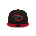 ARIZONA DIAMONDBACKS Authentic Collection Road 59FIFTY Fitted- BLACK / RED product image 1, provided for visual reference