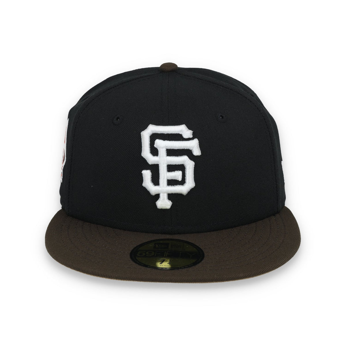 New Era San Francisco Giants 60th Anniversary Side Patch 59IFTY Fitted hat-Black/Brown product image 3, provided for visual